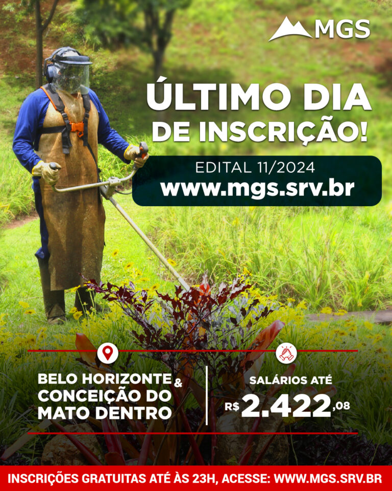 Inscrições Gratuitas: MGS abre novo Processo Seletivo para Belo Horizonte e Conceição do Mato Dentro