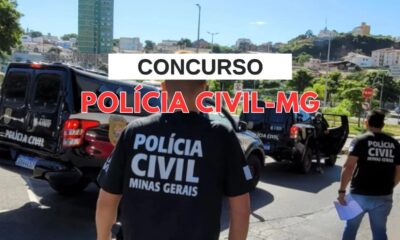 Concurso Polícia Civil: 255 vagas e salário de R$ 14,9 mil em MG